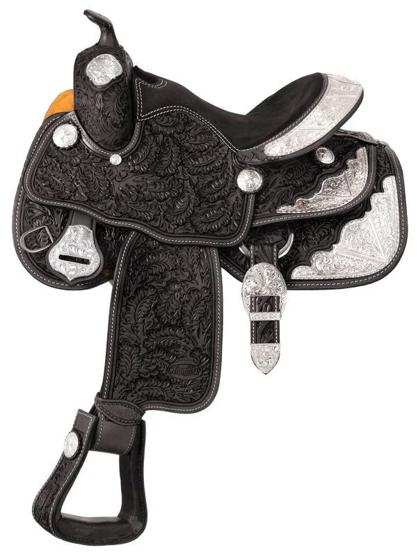 Silver Royal Oak V Silver Trim Youth Saddle