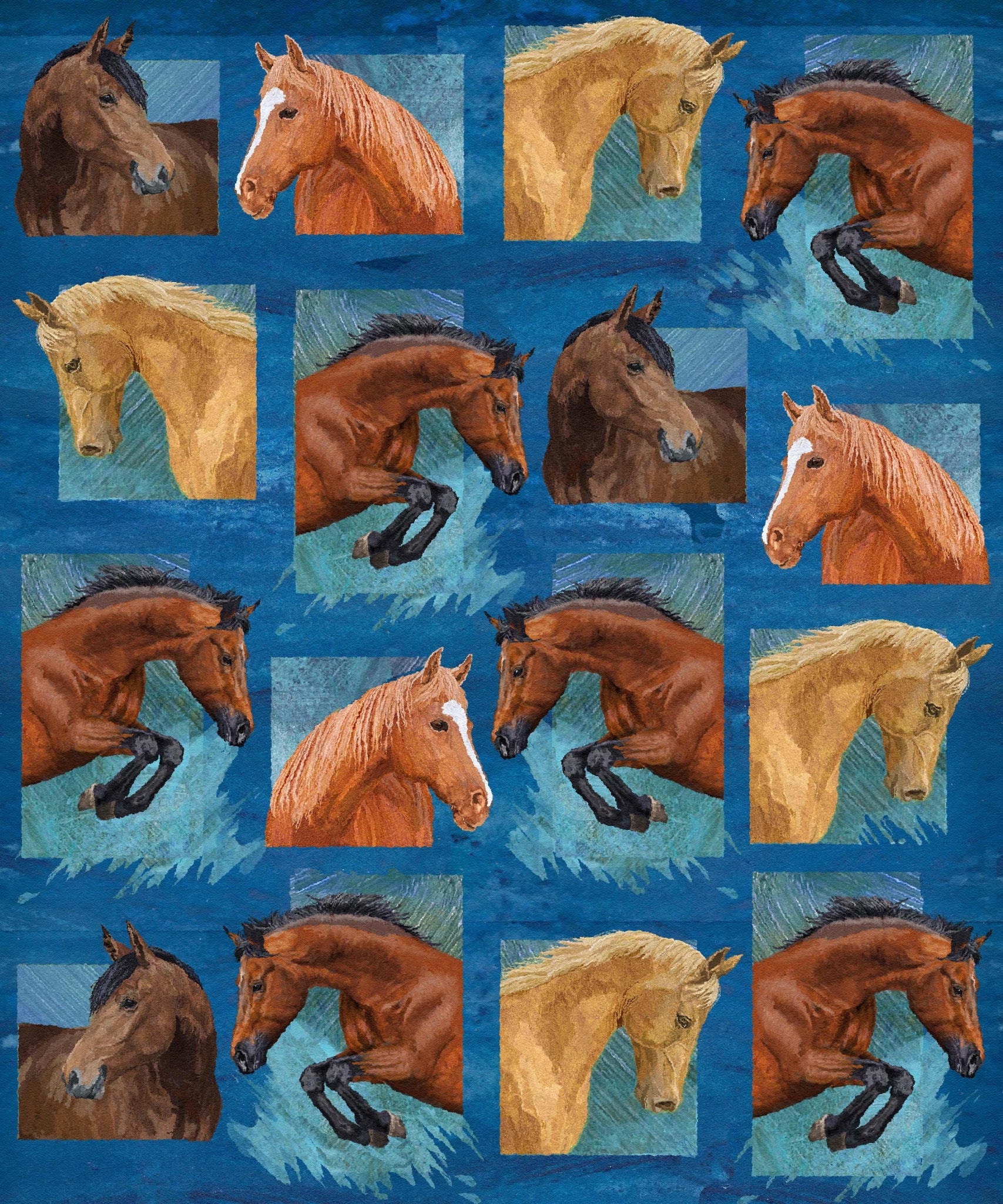 Sport Horses Throw Blanket
