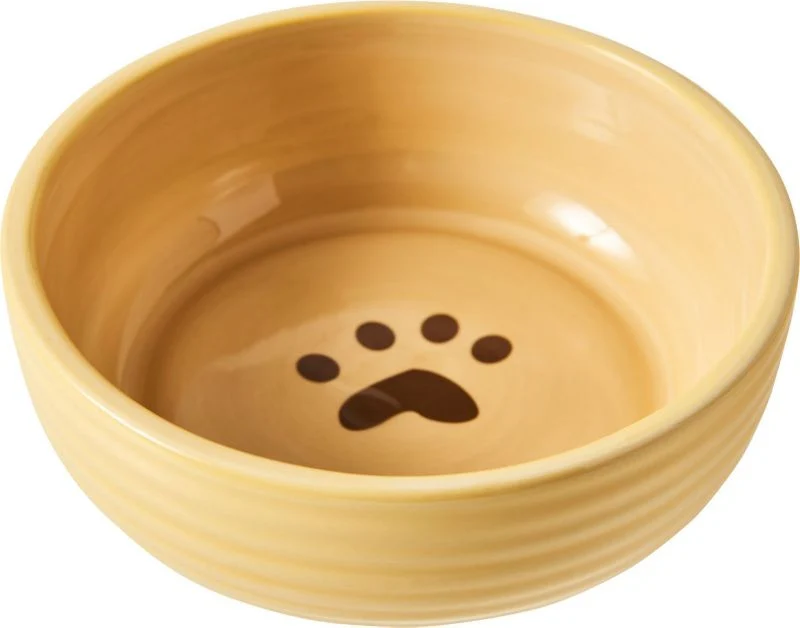 Spot Elegance Ribbed Stoneware Dog Dish - Image 2