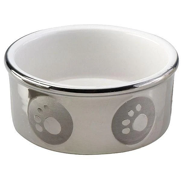 Paw Print Titanium Dog Dish - Image 2