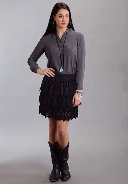 Stetson Ladies Fall lll 3 Tier Lace Skirt - Image 3
