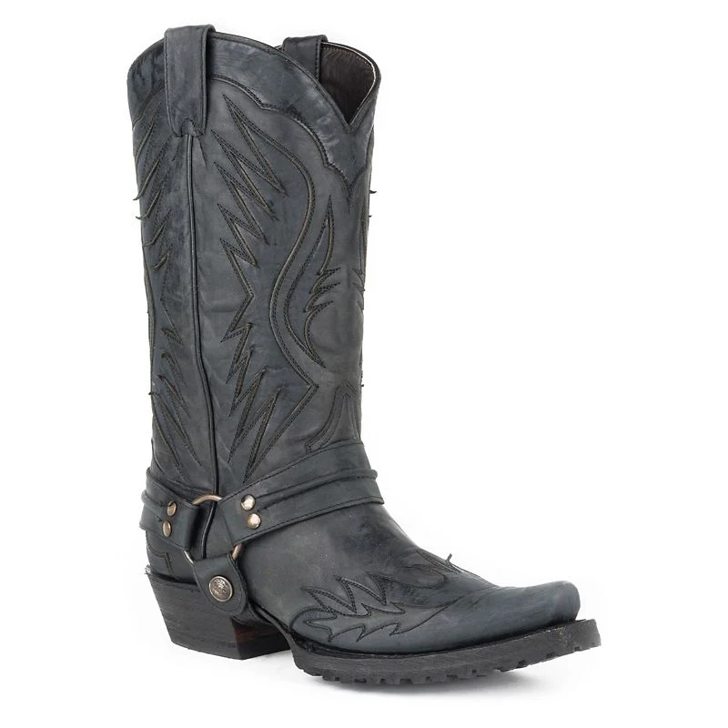 Stetson Mens Biker Outlaw Toe Boots - Image 4