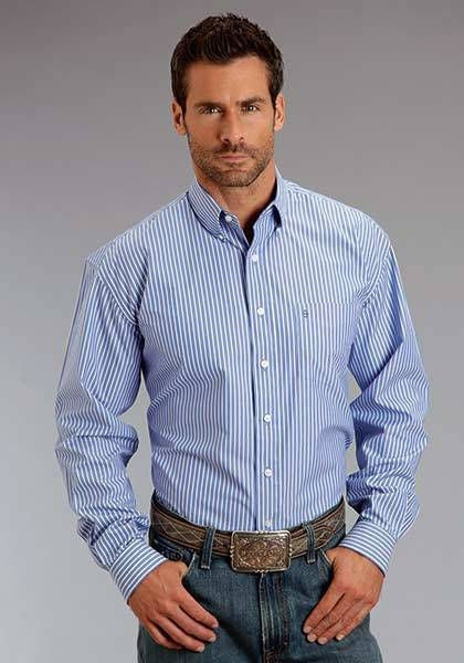 Mens Candy Stripe LS Snap Shirt - Image 5