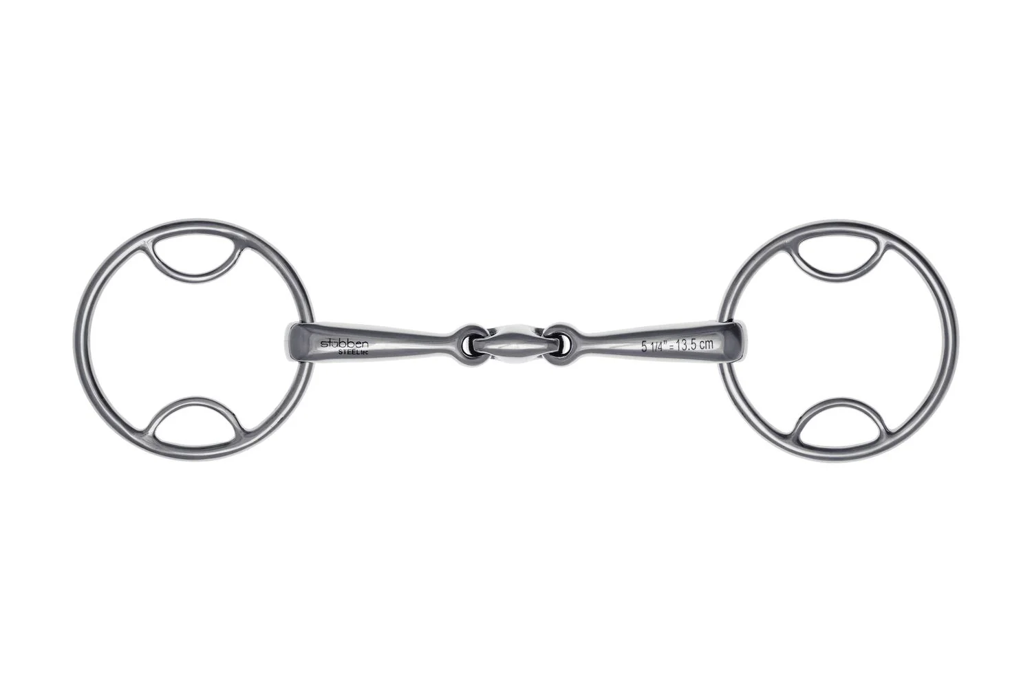 Stubben Easy Control 4 In 1 Loose Ring Snaffle Bit - Rigid Effect