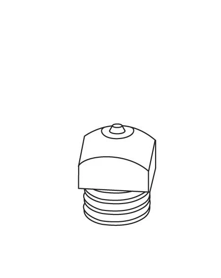 Stud #15, 1/4 " tall, 4 sided, flat top