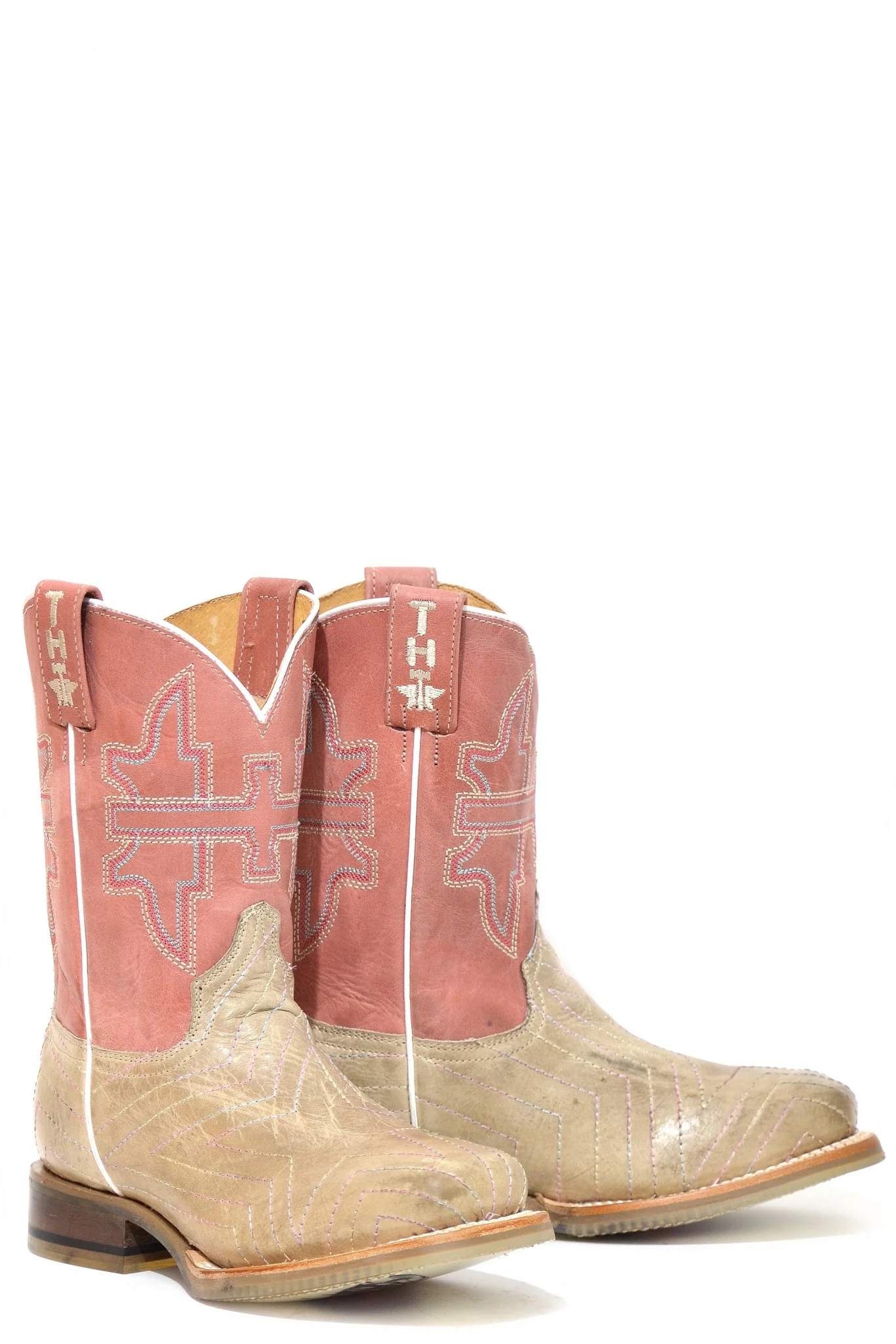 Tin Haul Big Kids Boots - Rainbow Star with Butterfly Sole - Image 3
