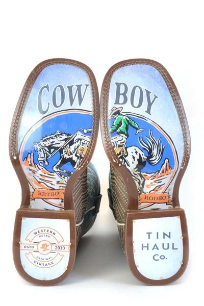 Tin Haul Mens Retro Rodeo Sole Boots - Image 2