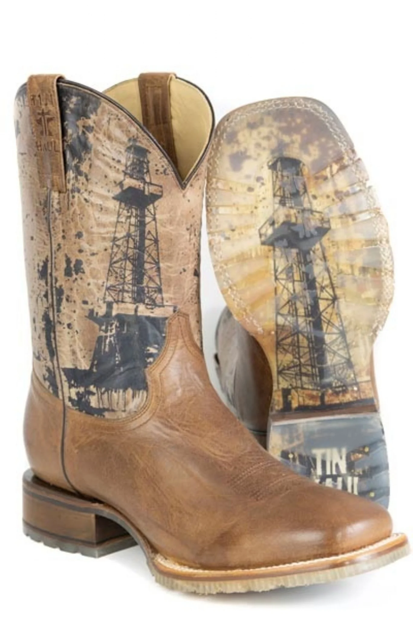 Tin Haul Mens Roughneck Square Toe Boots