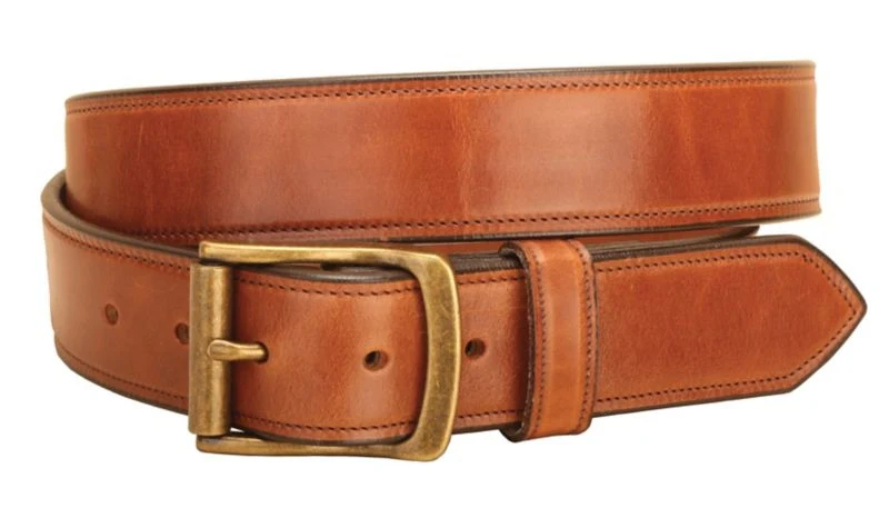 Tory Fully Stitched Harness Leather Belt 32 Bk/Gry - Image 3