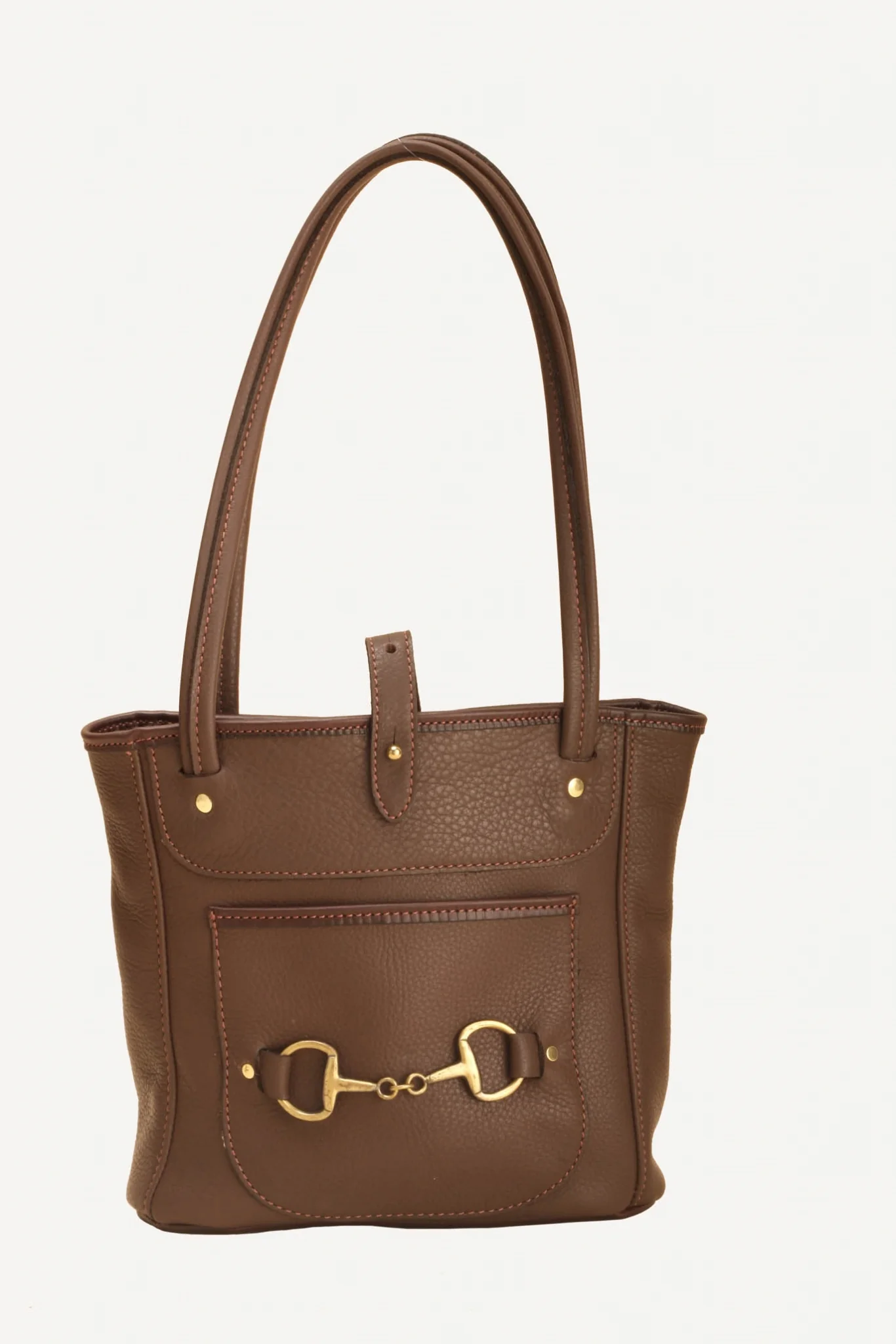 Tory Leather Small Carry All Bag with Bit - Image 2