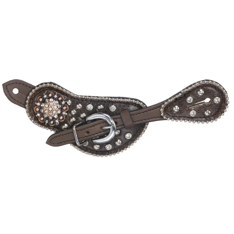 Tough1 Eclipse Starlight Copper Rowel Spur Straps