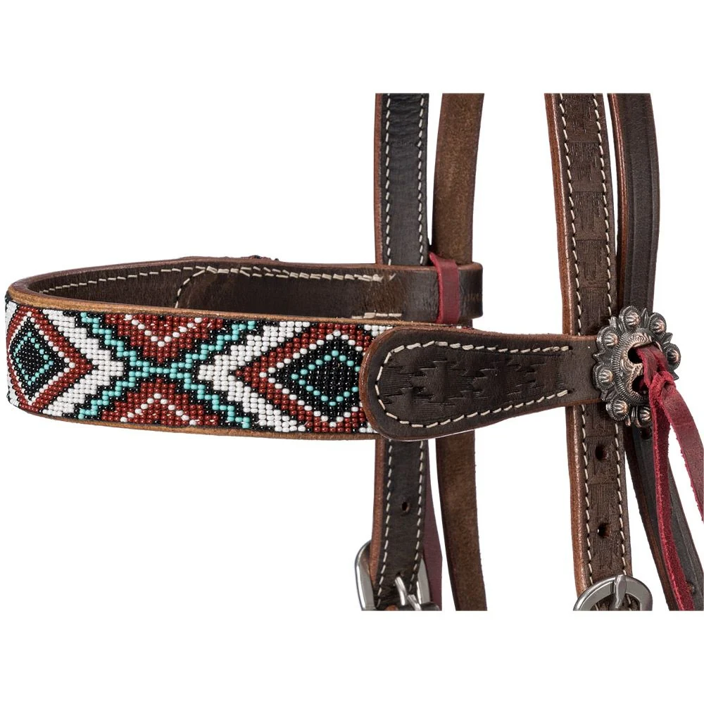 Tough1 Juniper Beaded Browband Headstall - Image 3
