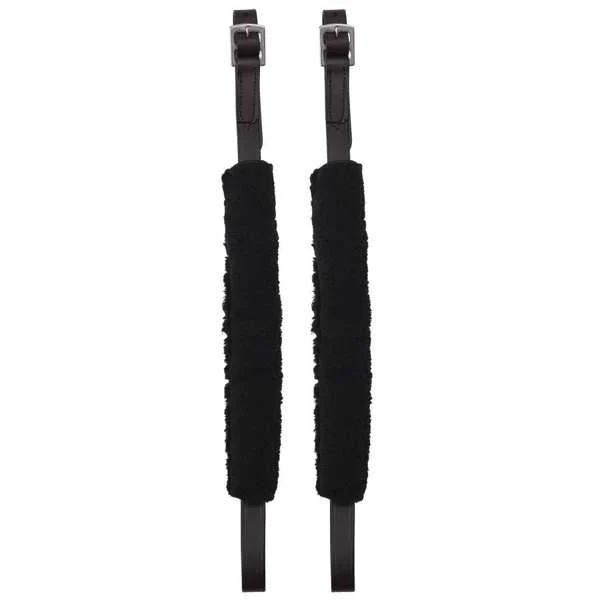 Tucker Stirrup Leathers with Buckle 54 Black - Image 2