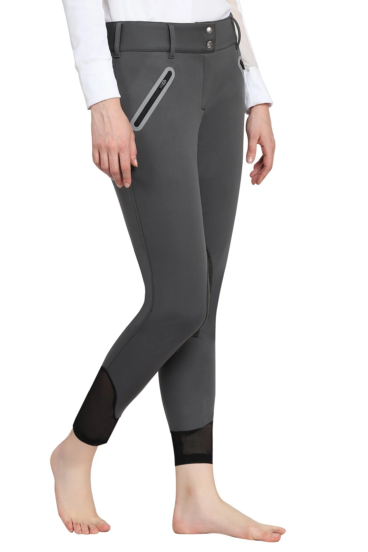 TuffRider Ladies Yeti Soft Shell Knee Patch Breech - Image 4