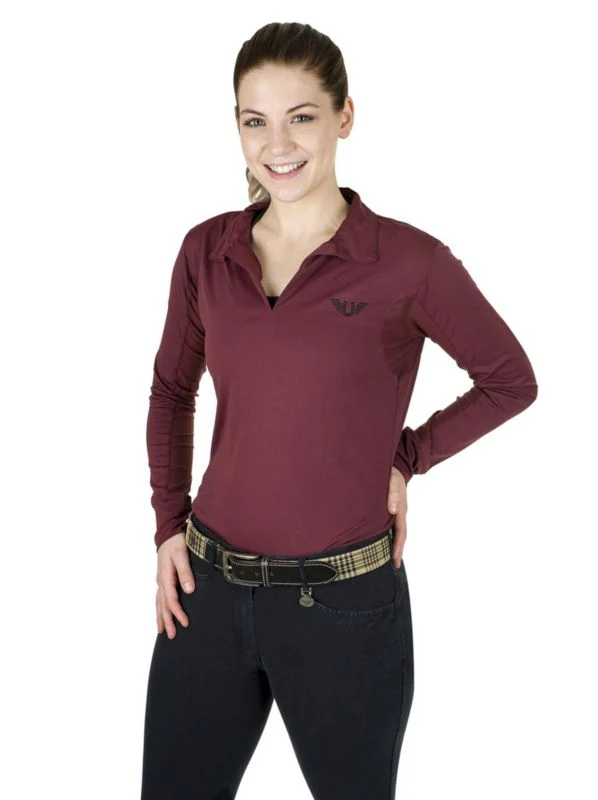 TuffRider Ladies Taylor Long Sleeve Polo - Image 3