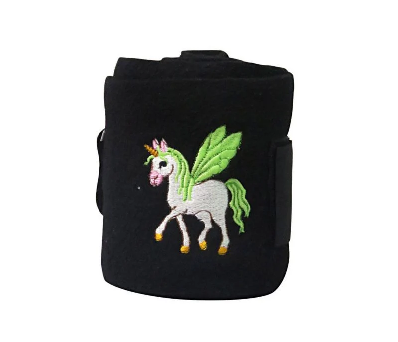 Tuffrider Unicorn Fleece Leg Wraps Burgundy - Image 2