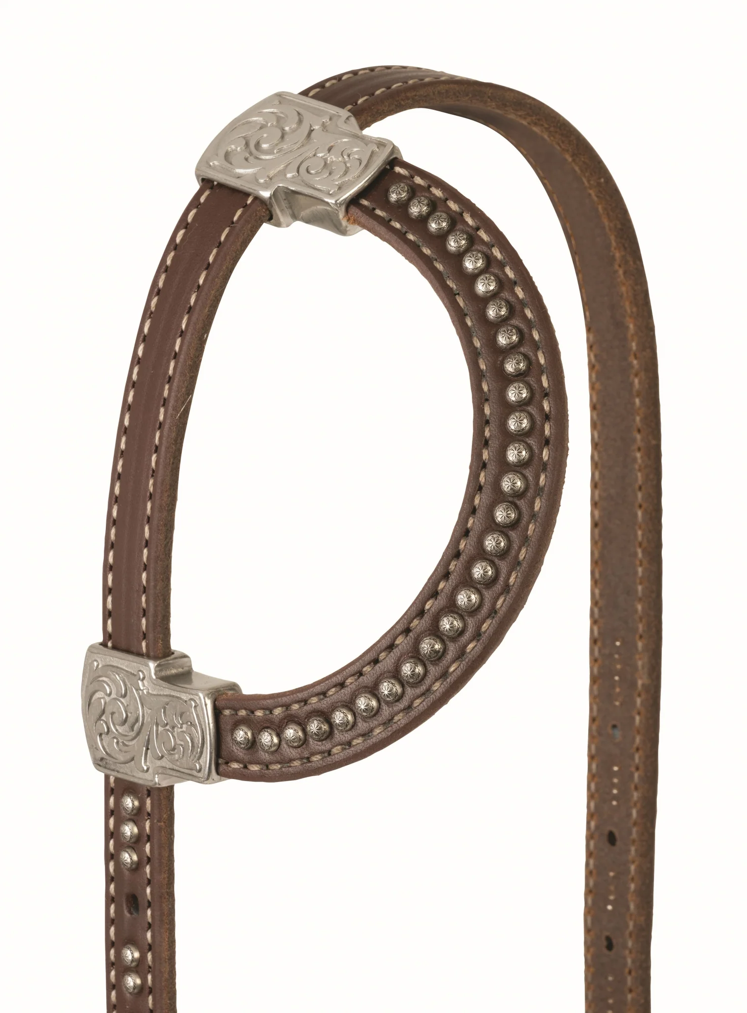 Weaver Western Leather Sliding Ear Headstall Stockman - Image 2